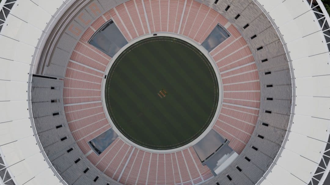 Top-down view of the stadium