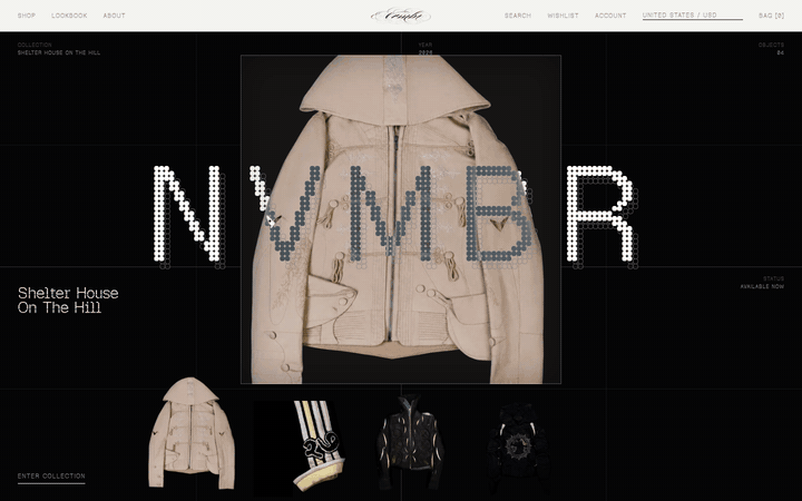 Scroll-through of the NVMBR homepage