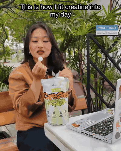 Creava chews in one of the site’s product videos