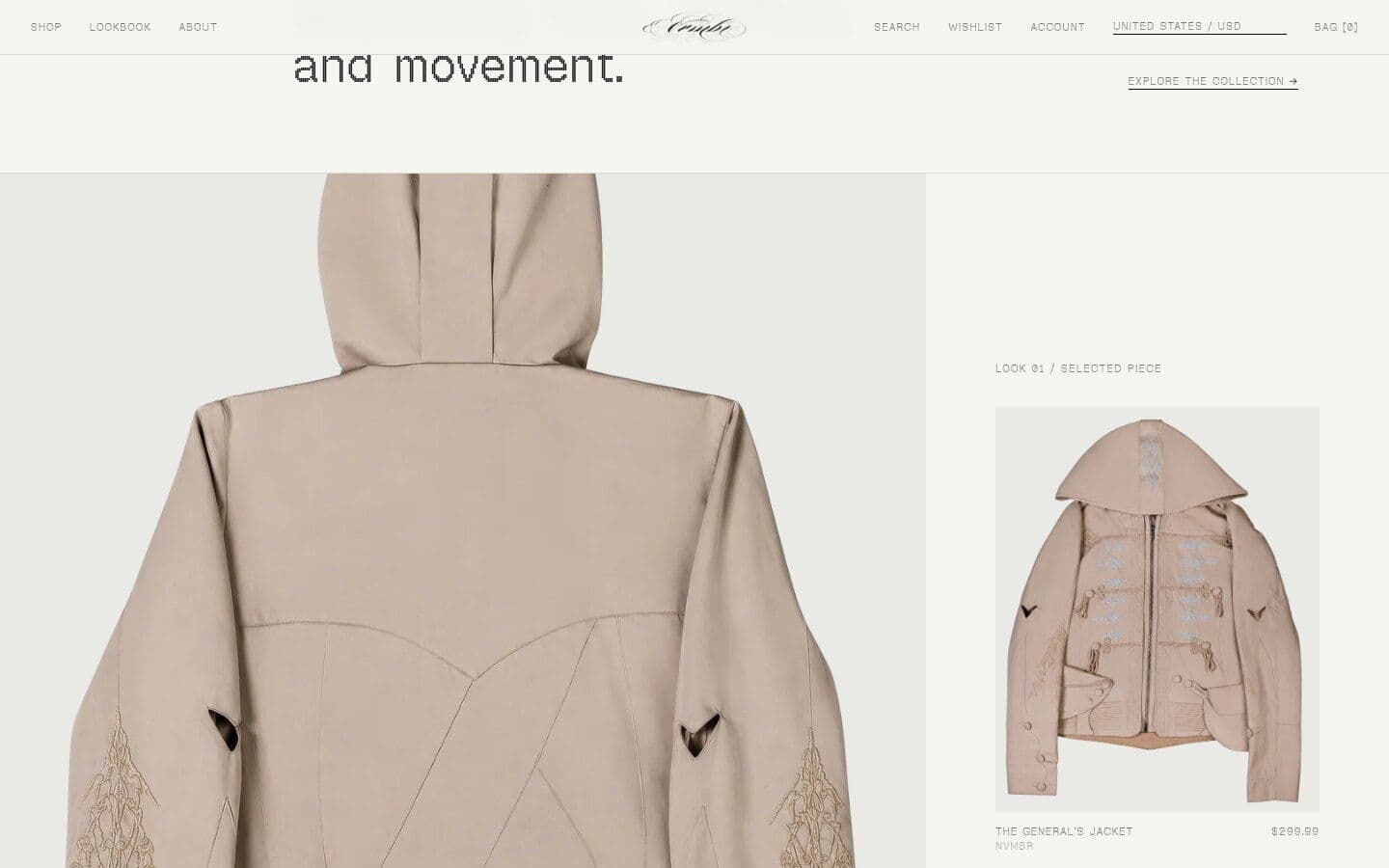 Collection introduction: “An SS26 menswear collection examining form, surface, and movement.”
